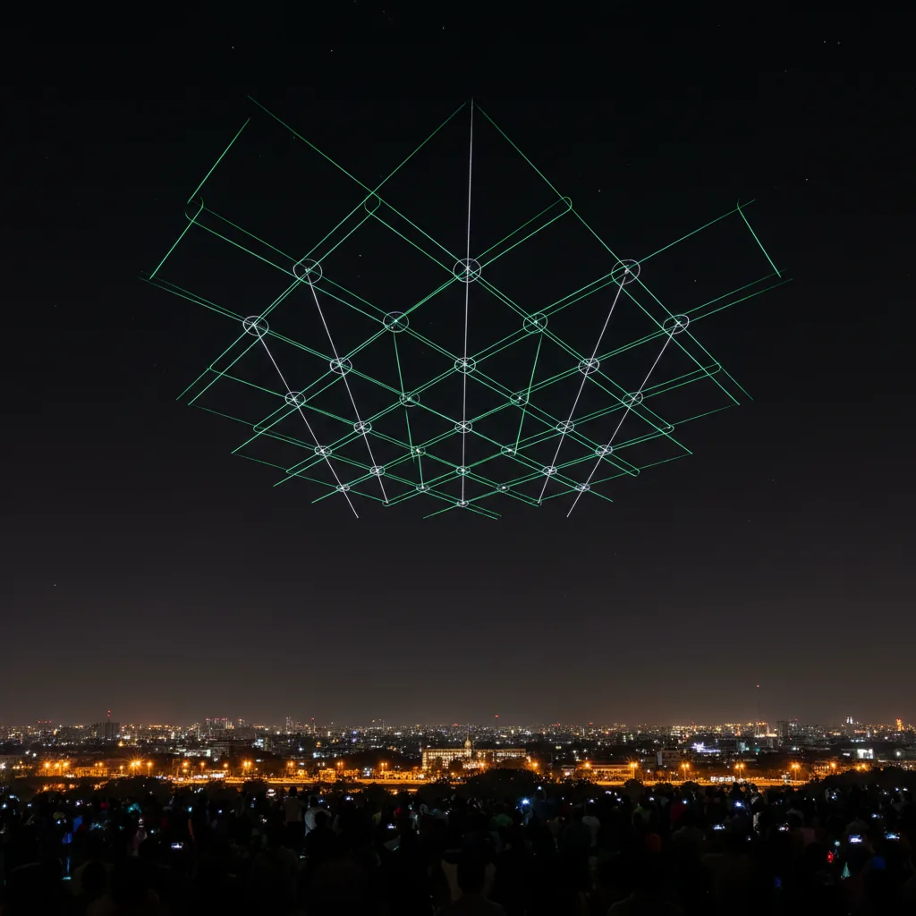 Drone-entrepreneur cohort at a field demonstration